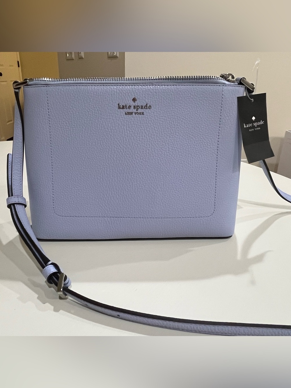 Kate Spade Lavender Pebbled Leather Crossbody Bag
